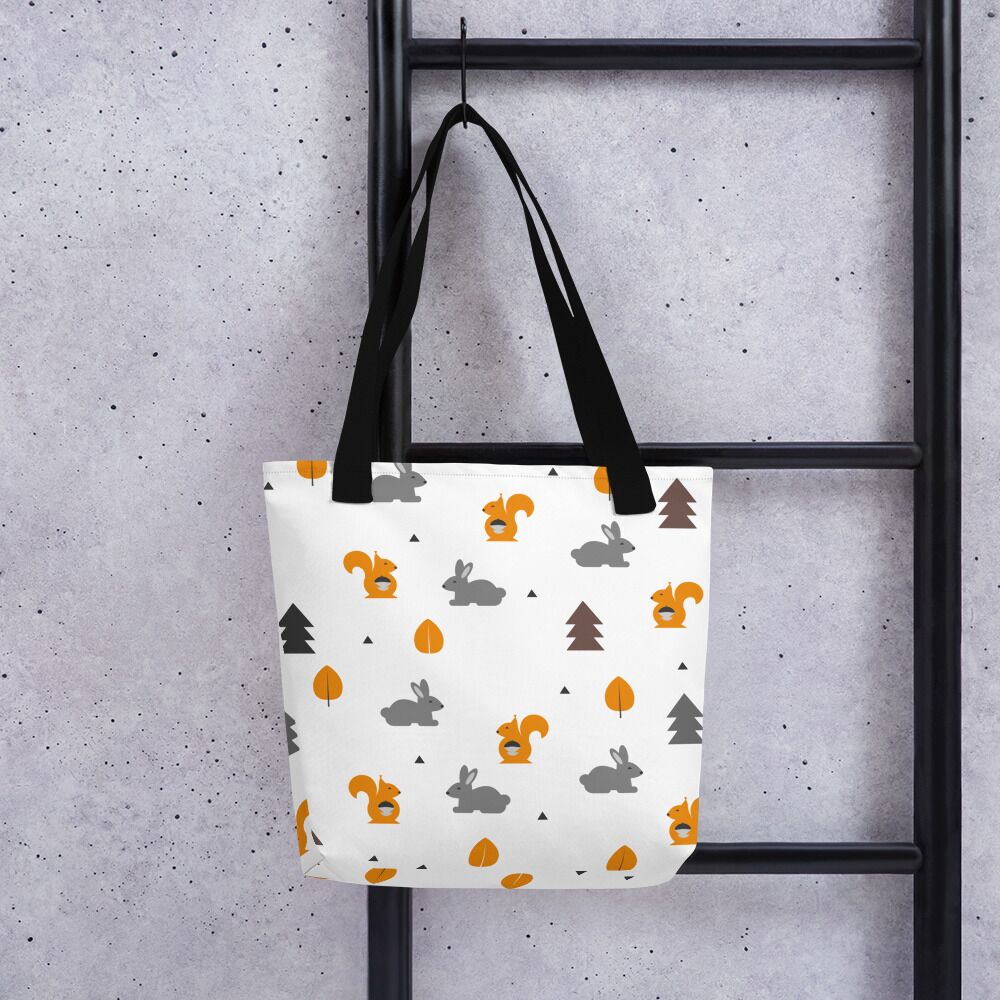 Squirel And Autumn Forest Tote bag - Image 4