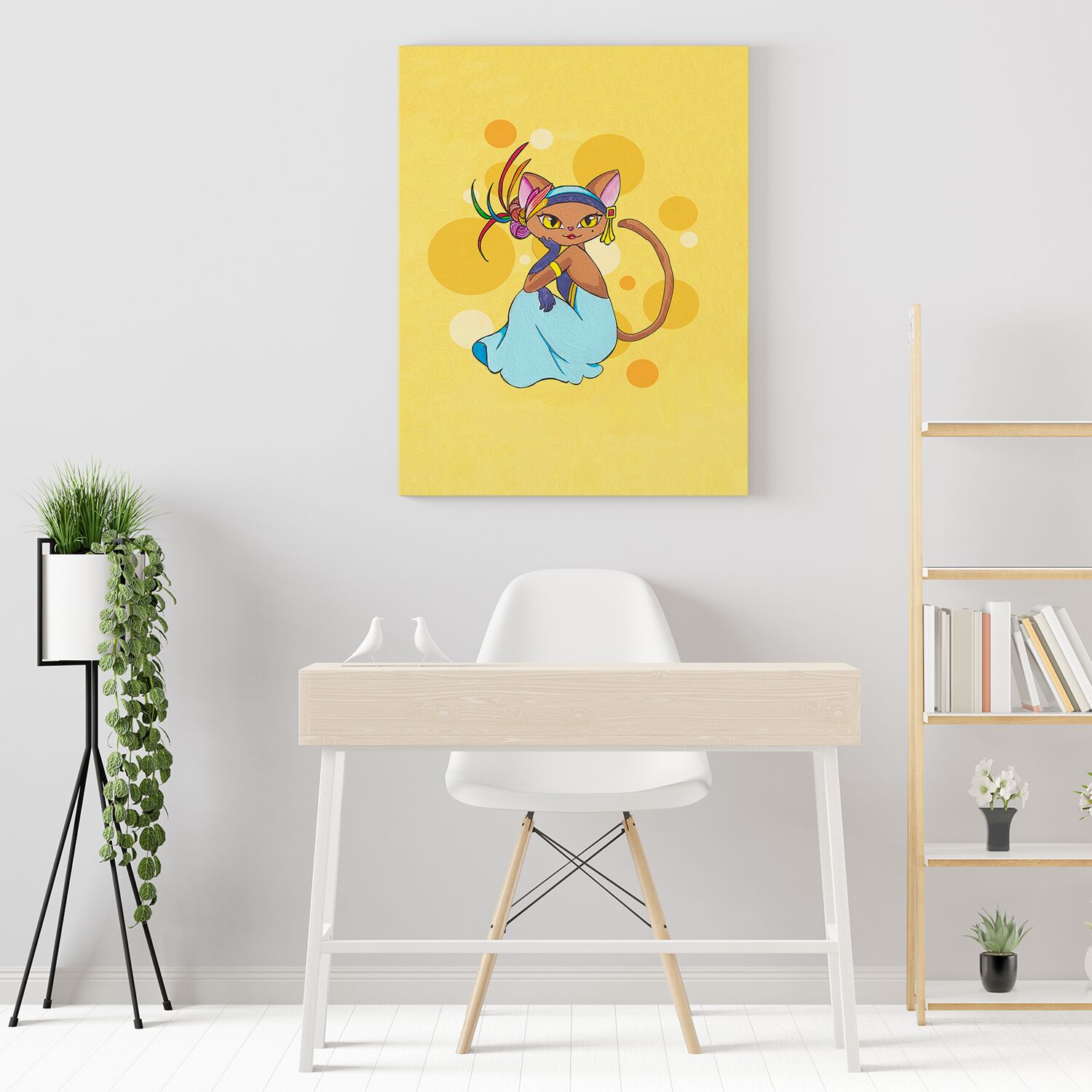 Fashionista Beauty Cat Premium Canvas - Image 2