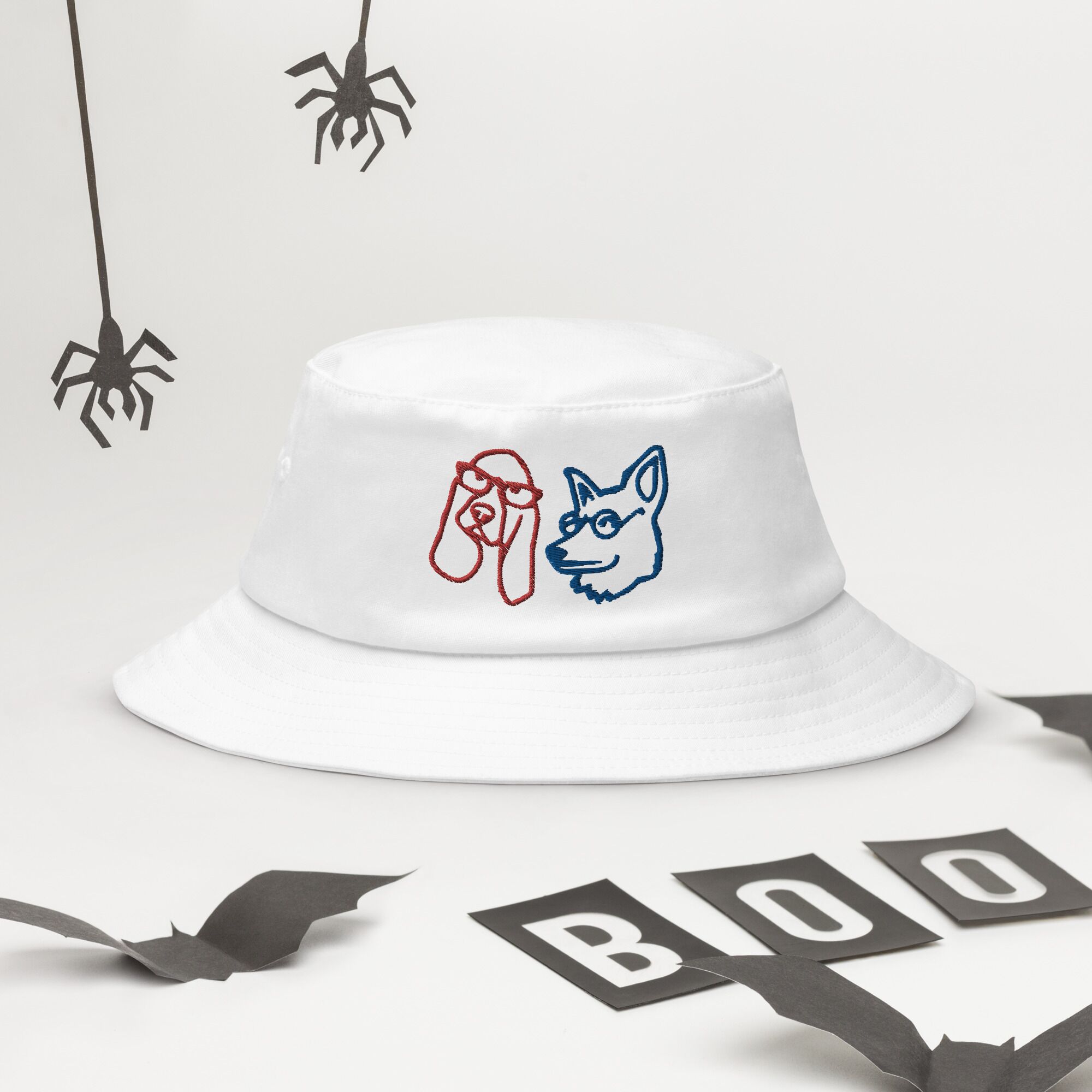 Cute Dogs Wearing Glasses Old School Bucket Hat - Image 4