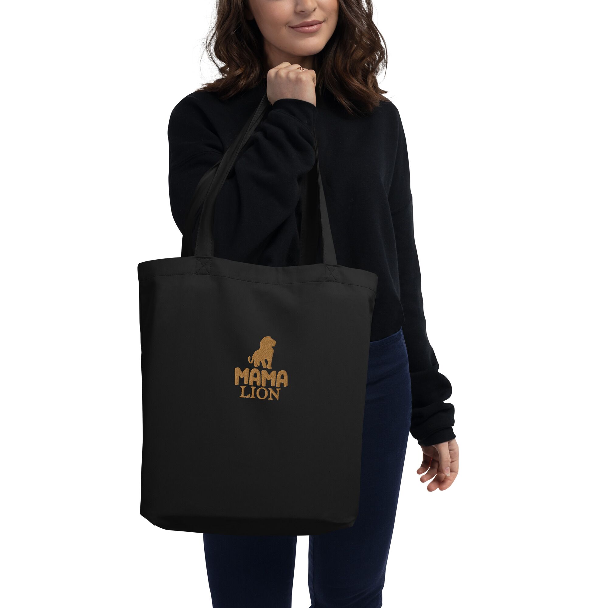 Mama Lion Eco Embroidery Tote Bag - Image 6