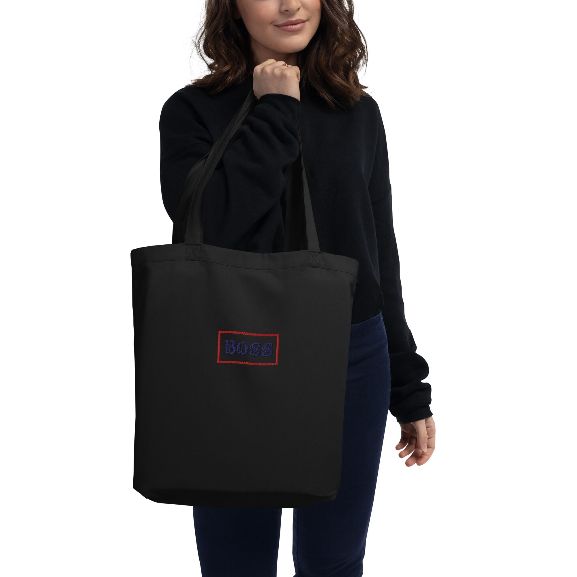 BOSS Embroidery Eco Tote Bag - Image 7