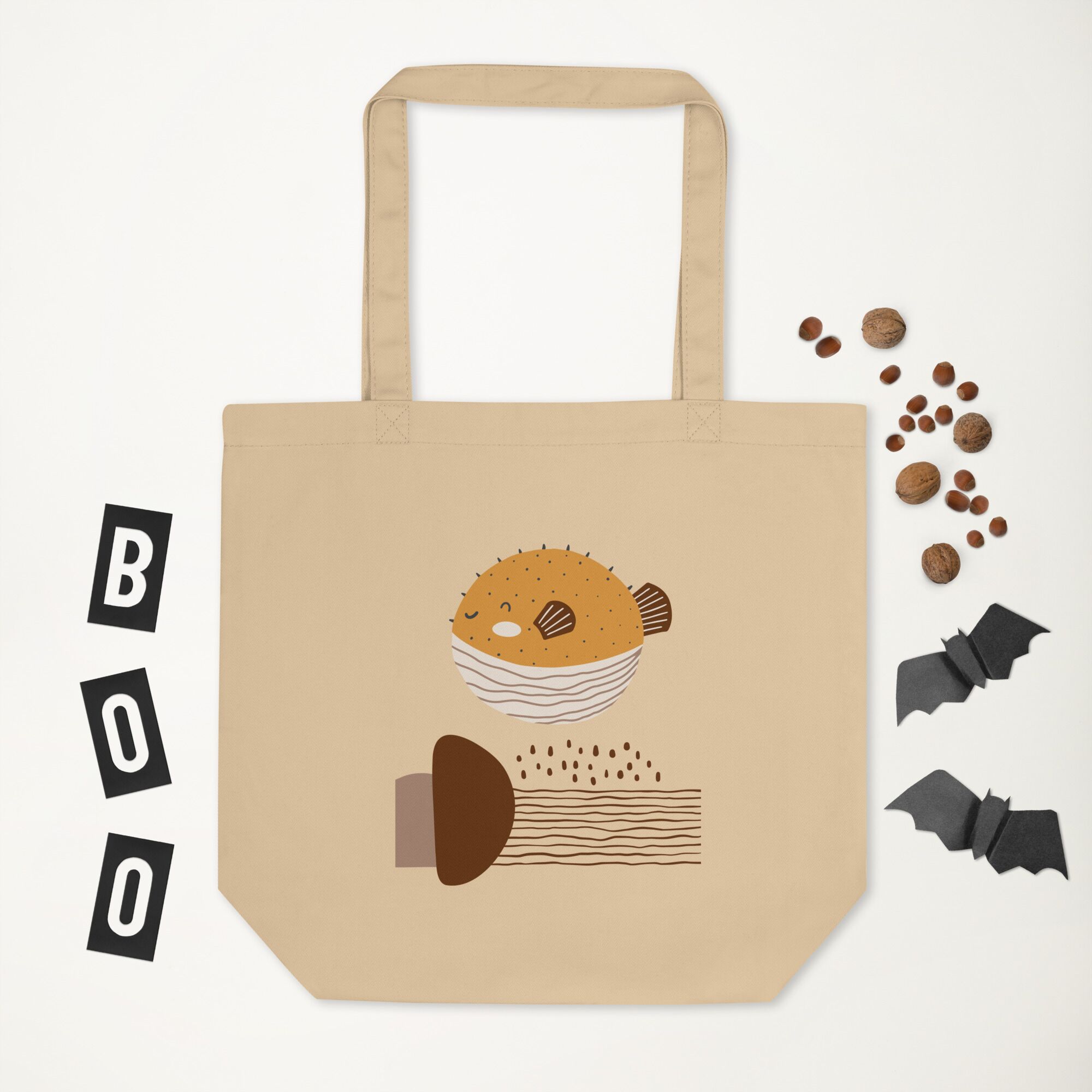 Boho Cute Fish Swimming Eco Tote Bag - Image 4