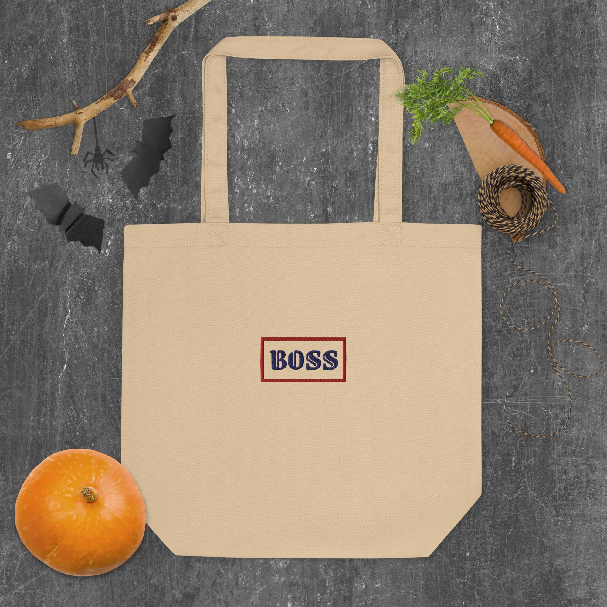 BOSS Embroidery Eco Tote Bag - Image 5