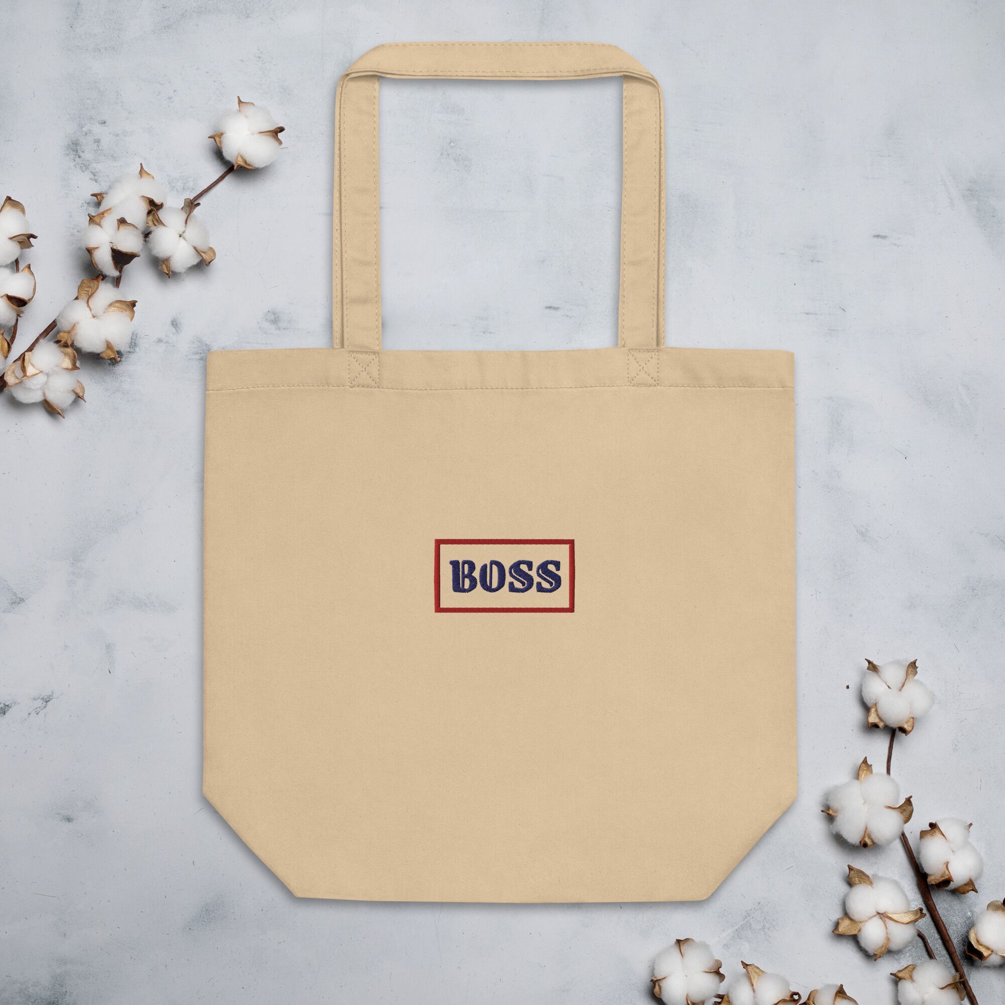 BOSS Embroidery Eco Tote Bag - Image 2