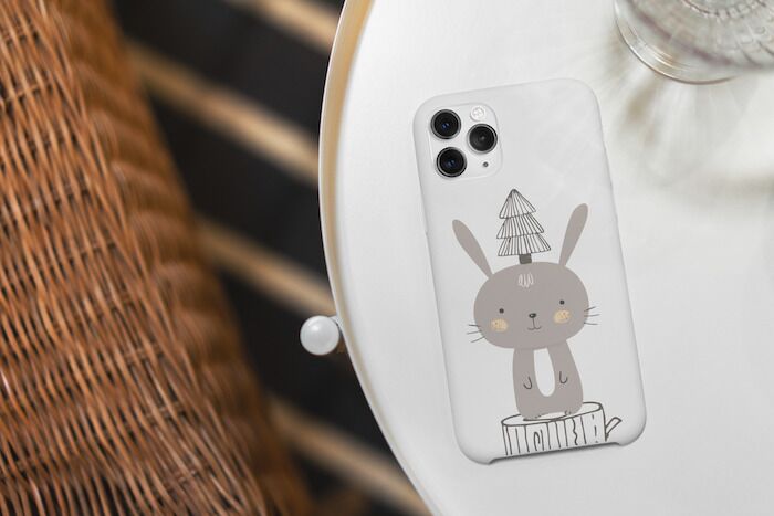 Cute Rabbit Sitting On A Pine Tree Touch Case - Image 3
