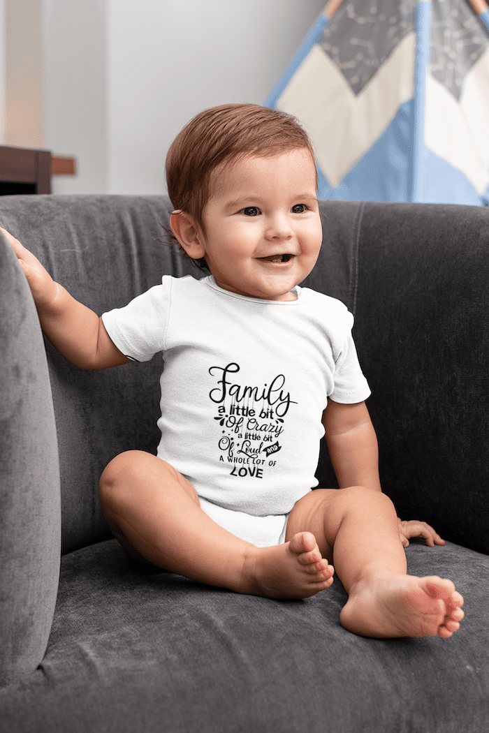 Family Created By Love Print Baby Short Sleeve One Piece.jpg - Image 5