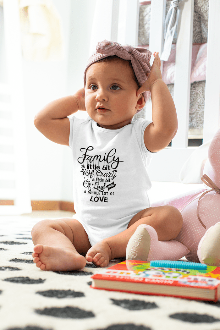 Family Created By Love Print Baby Short Sleeve One Piece.jpg - Image 2