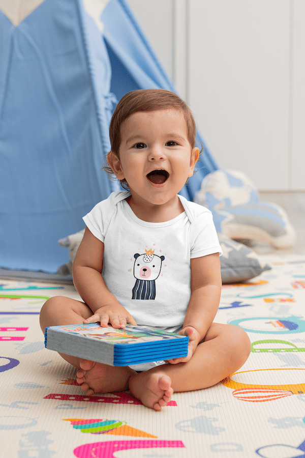 King Bear Baby Short Sleeve One Piece - Image 5