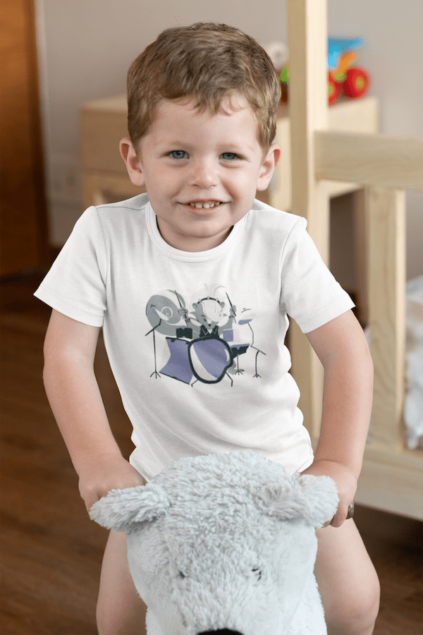 Skunk Drummer Organic Cotton Baby Bodysuit - Image 5