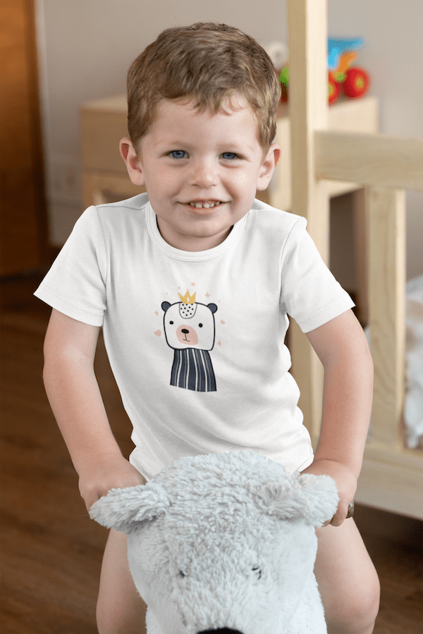 King Bear Baby Short Sleeve One Piece - Image 4