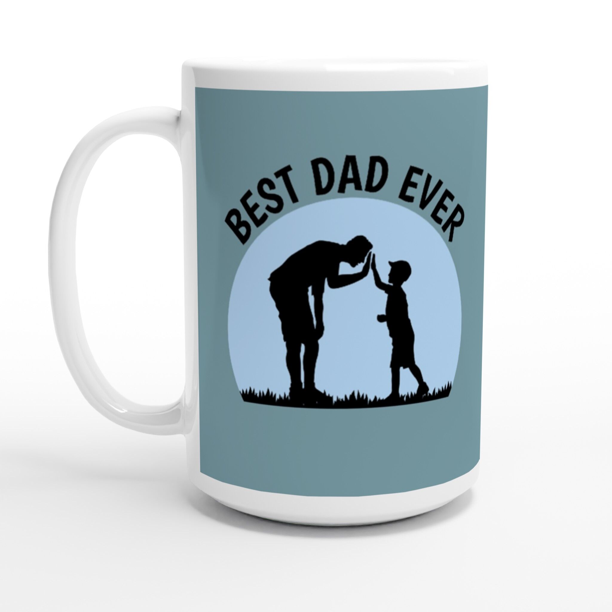 Best Dad Best Son Give Me Five White 15oz Ceramic Mug