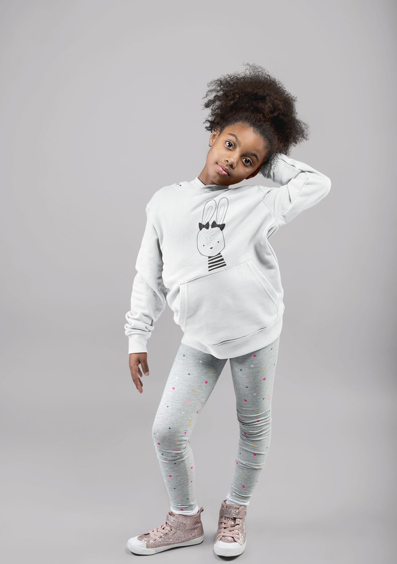 Nordic Rabbit Kids Fleece Hoodie