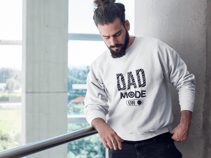 Dad Mode On Unisex Premium Sweatshirt - Image 3