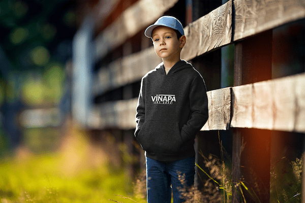 Vinapa Logo Minimalist Style Kids Fleece Hoodie - Image 6