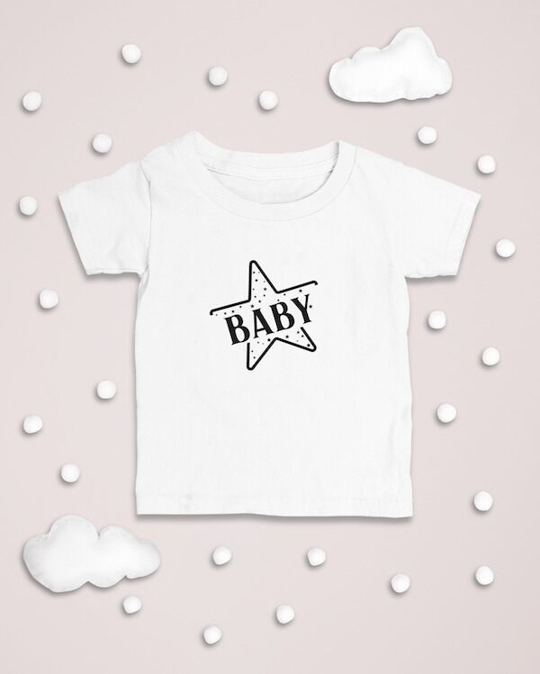Baby Star Cute Minimalist Design Baby Jersey Short Sleeve Tee - Image 5