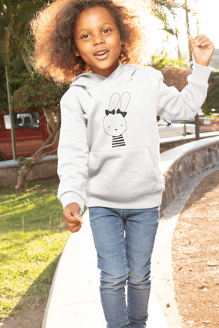 Nordic Rabbit Kids Fleece Hoodie - Image 5