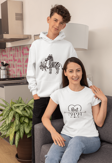 Cool Zebra Nordic Kids Fleece Hoodie - Image 4