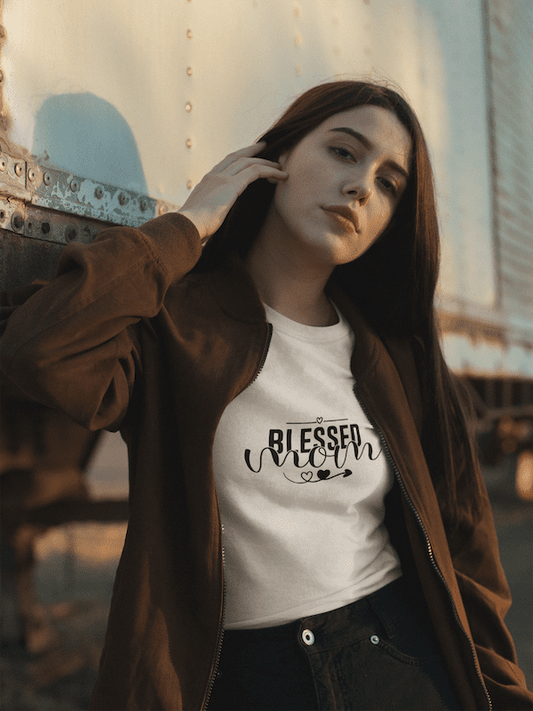 Blessed Mom Women's Fitted Eco Tee